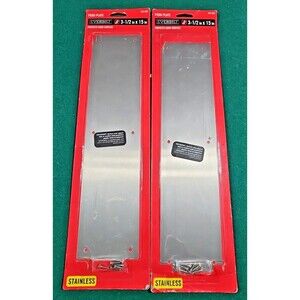 Everbilt Push Plate Stainless Steel Doors Protection 3 1/2 in x 15 in - Lot of 2